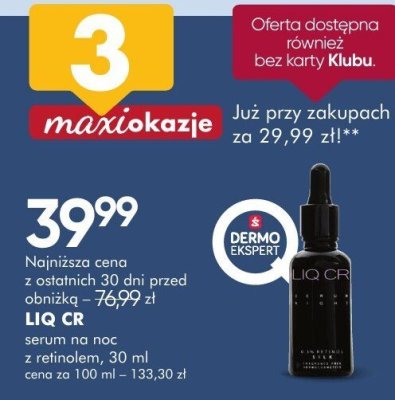 Serum LIQ CR na noc z retinolem promocja w Super-Pharm