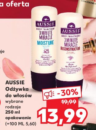 Odżywka do włosów 3 minute moisture Aussie pure locks promocja