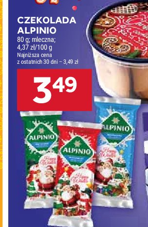 Czekolada mleczna Alpinio promocja