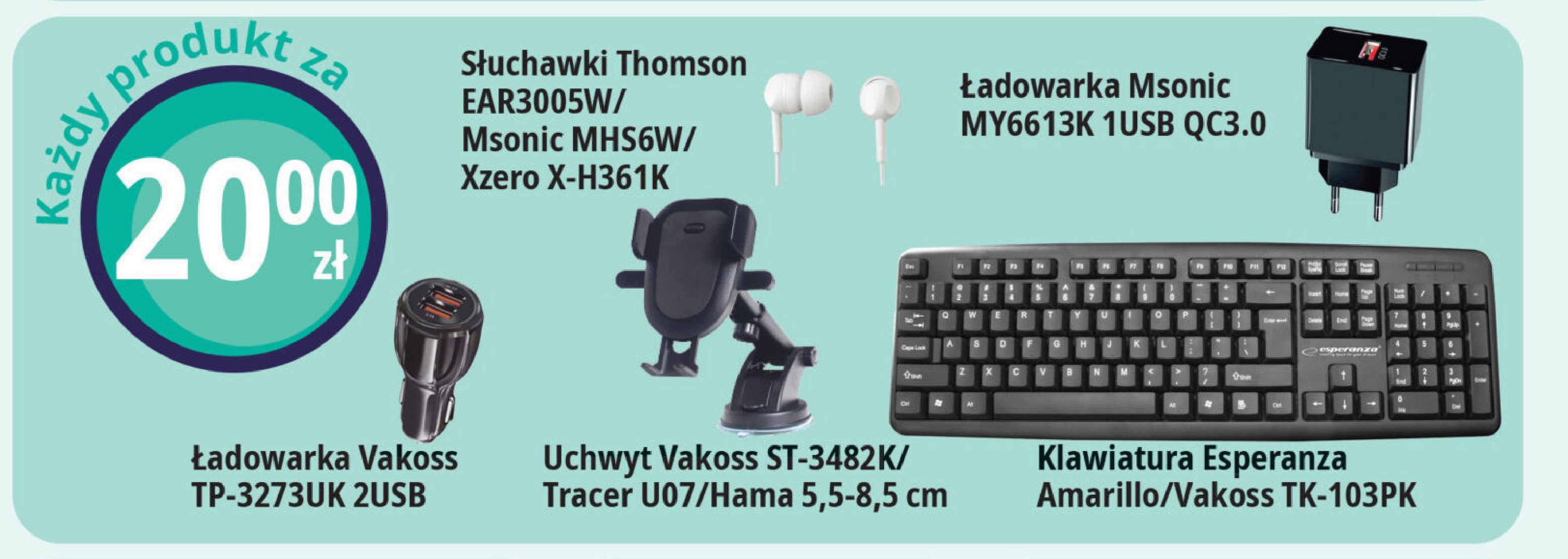 Ładowarka sieciowa my6634uw Msonic promocja