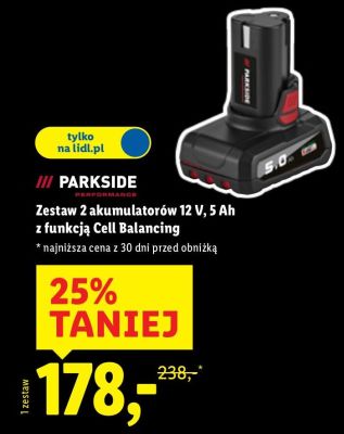 Zestaw 2 akumulatorów 12 V, 5 Ah z funkcją Cell Balancing promocja w Lidl