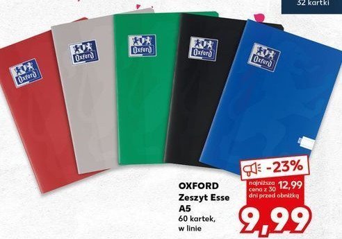 Zeszyt essential a5/60 Oxford promocja