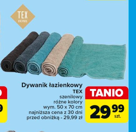 Dywanik łazienkowy 50 x 70 cm Texpol promocja w Carrefour Market