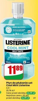Płyn do płukania ust Cool Mint Listerine promocja w Dino