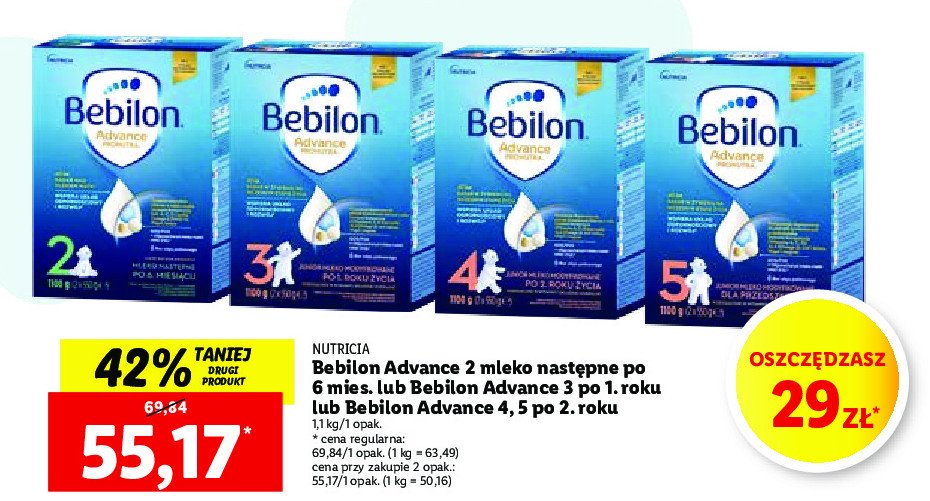Mleko 5 Bebilon advance promocje