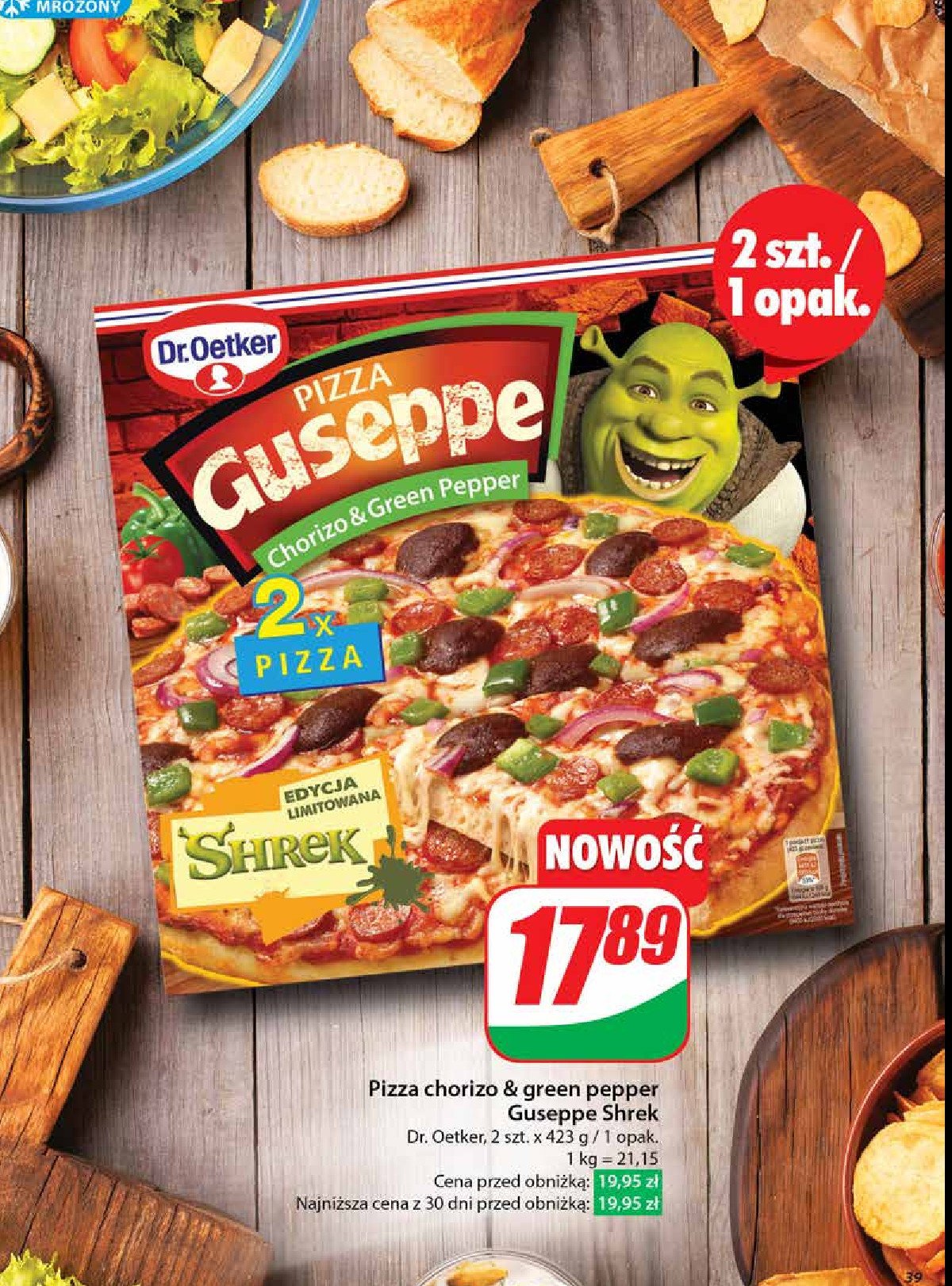 Pizza chorizo i zielony pieprz Dr. oetker guseppe promocja w Dino