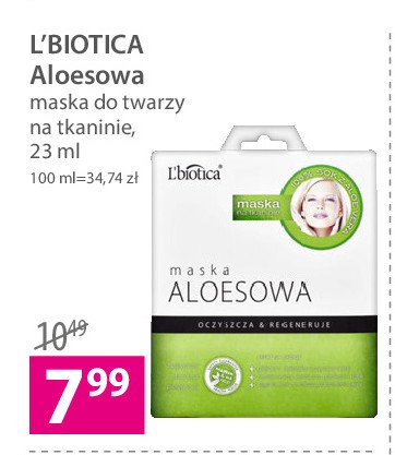 Maska aloesowa L'biotica promocja