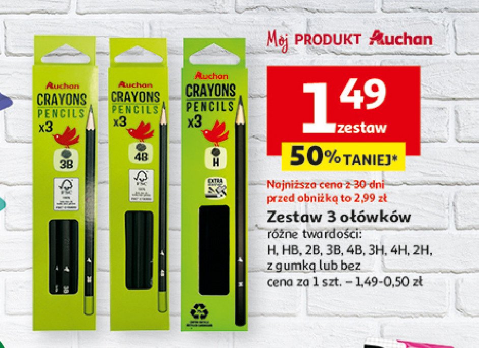 Ołówek 4b Auchan promocja