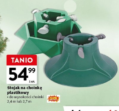 Stojak na choinkę plastikowy do wysokości choinki 2,4m lub 2,7m promocja w Intermarche