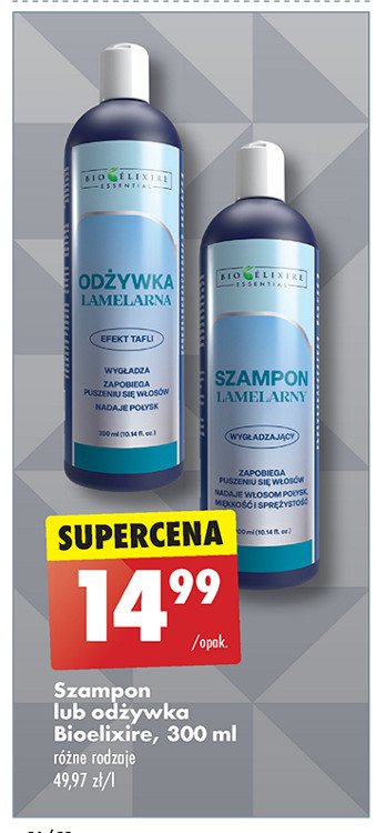 Odżywka lamelarna wygładzająca Bioelixire promocja