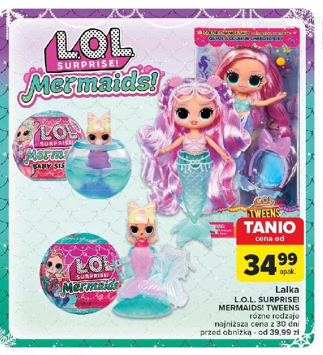 Lalka l.o.l surprise mermaid baby sisters Mga promocja w Carrefour