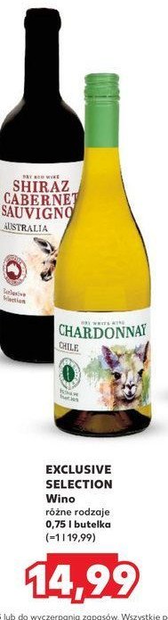 Wino Exclusive selection shiraz promocja w Kaufland