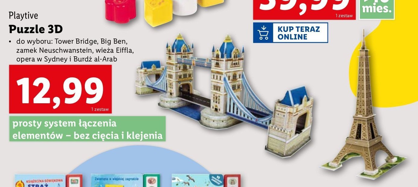 Puzzle 3d zamek Playtive promocja w Lidl