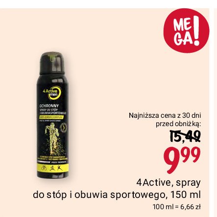 Spray ochronny do stóp i obuwia sportowego 4ACTIVE MEN promocja