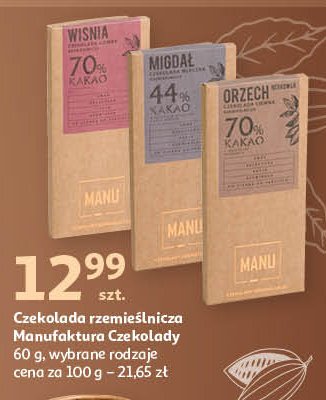 Czekolada 44% kakao migdał Manufaktura czekolady promocja