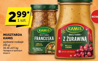 Musztarda Kamis wybrane rodzaje promocja w Groszek