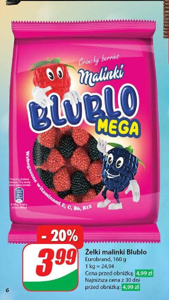 Żelki malinki BLUBLO promocja