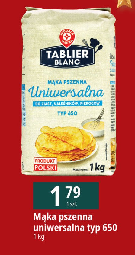 Mąka pszenna uniwersalna Wiodąca marka tablier blanc promocja