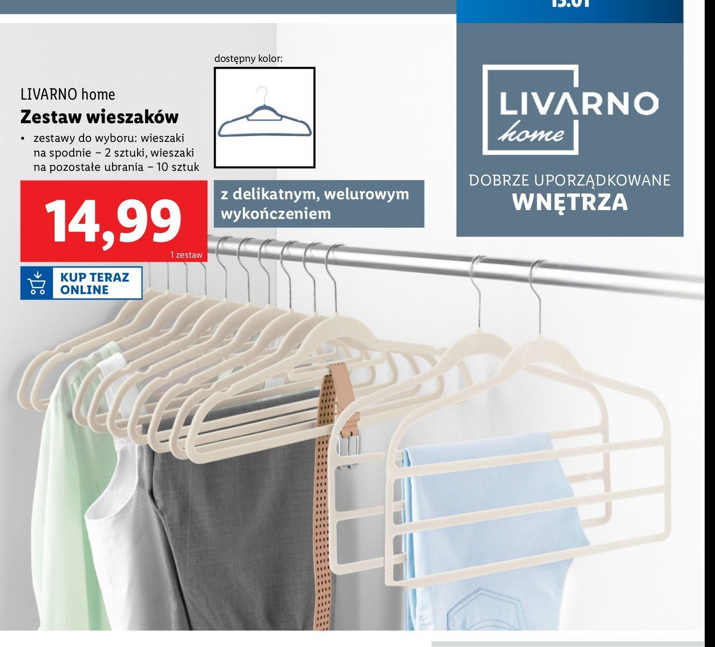 Wieszaki na spodnie LIVARNO HOME promocja w Lidl