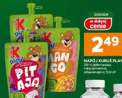 Napój Kubuś Play mango-pomarańcza promocja w Stokrotka