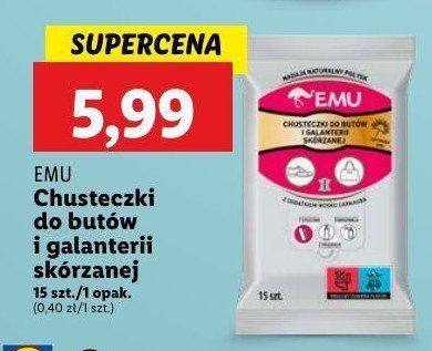 Chusteczki do butów i galanterii skórzanej EMU promocja