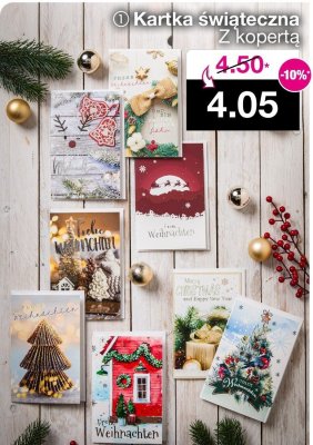 Kartka świąteczna z kopertą promocja w Woolworth