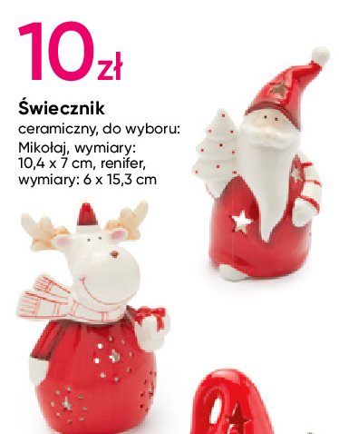 艢wiecznik renifer 6 x 15.3 cm promocja