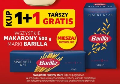 Wszystkie makarony Barilla 1+1 GRATIS promocja w Kaufland
