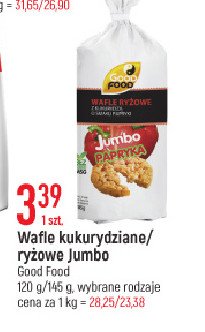 Wafle ryżowe paprykowe Good food jumbo promocja