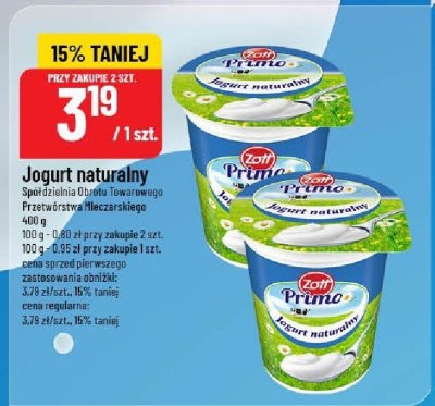 Jogurt naturalny Zott Primo promocja w POLOmarket