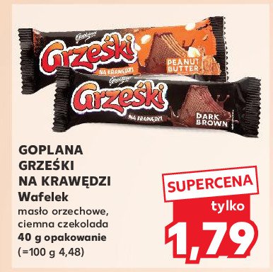 Wafelek dark brown Grześki na krawędzi promocja