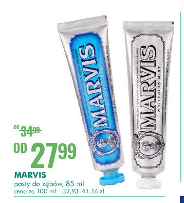 Pasta do zębów whitening mint Marvis Marvis amarelli licorice promocja