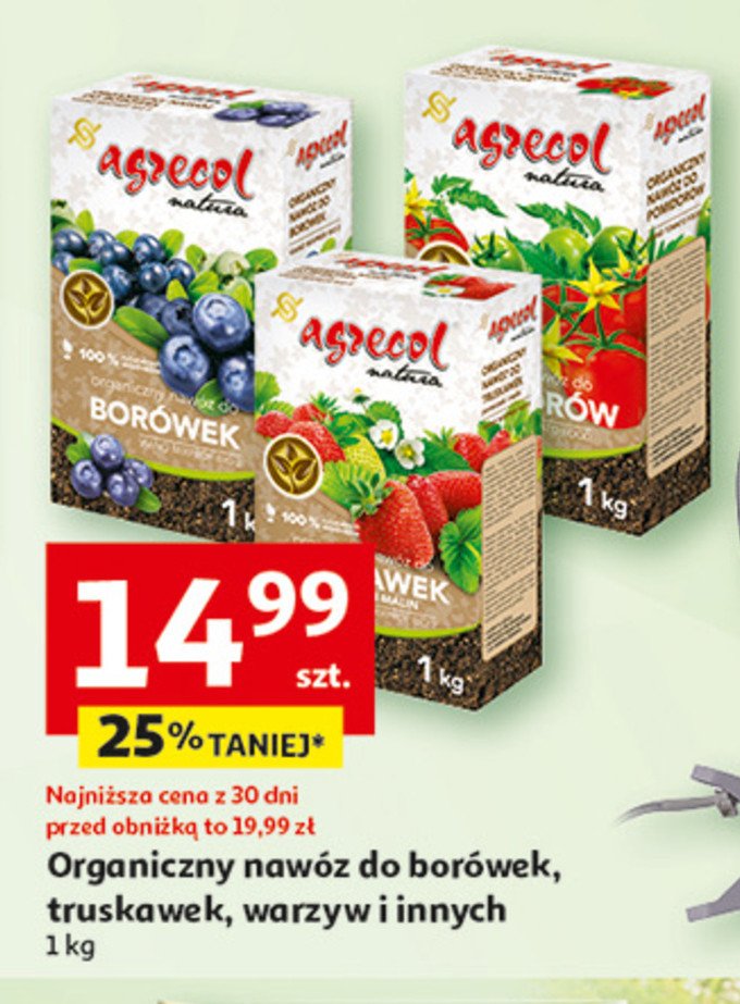 Nawóz organiczny do borówek Agrecol promocja w Auchan