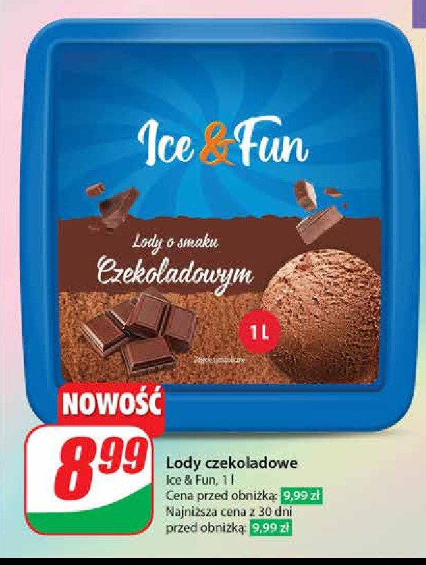 Lody czekoladowe Koral ice&fun promocja