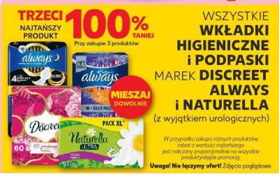 Podpaski ultra nocne promocja w Kaufland