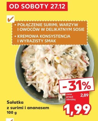 Sałatka z surimi i ananasem promocja w Kaufland