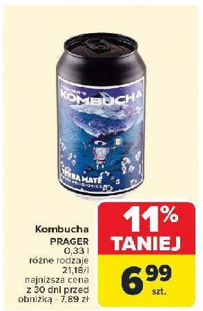 Napoj Pragers kombucha yerba mate promocja