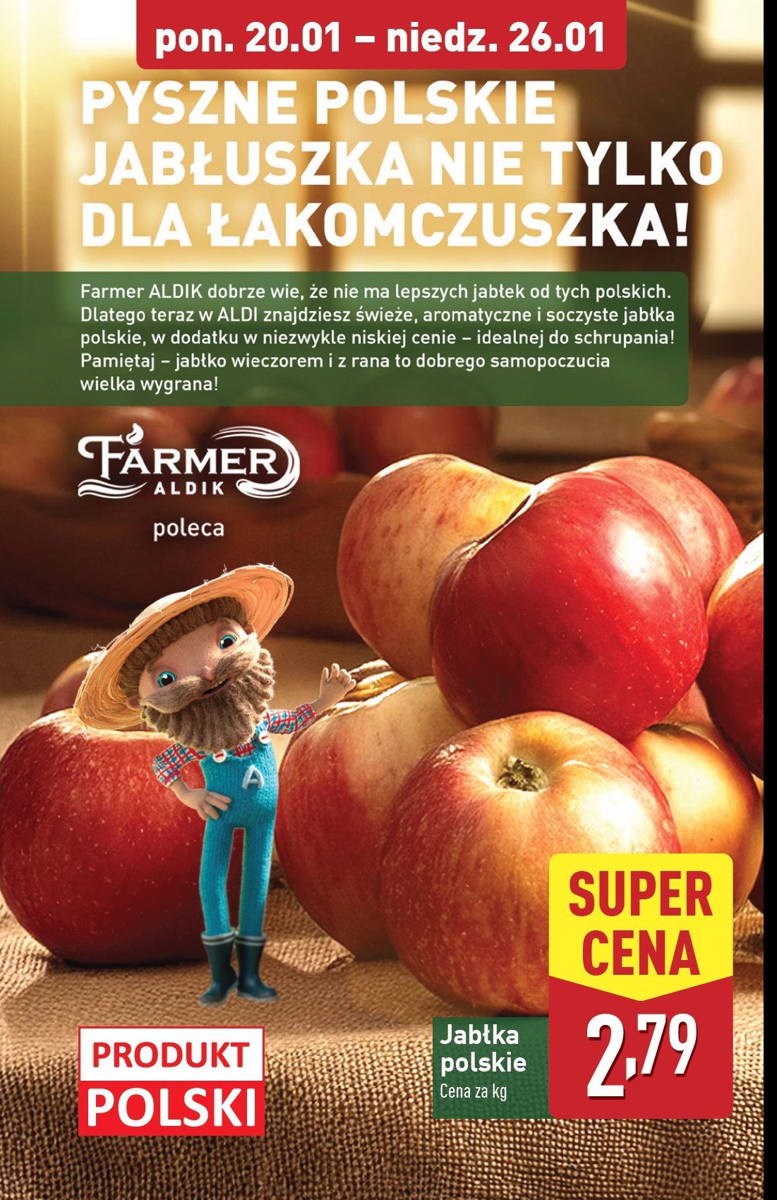 Jabłka polskie promocja w Aldi