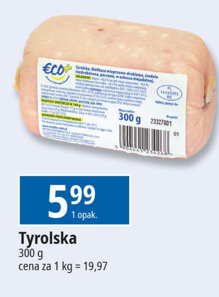 Konserwa tyrolska Eco+ promocja