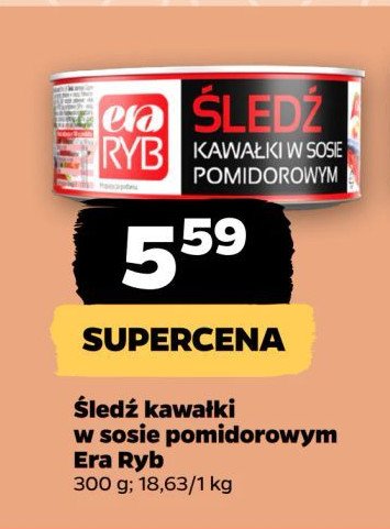 Śledź kawałki w sosie pomidorowym Era ryb promocja w Netto