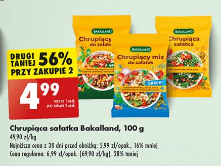 Chrupiący mix do sałatek grecki Bakalland promocja w Biedronka