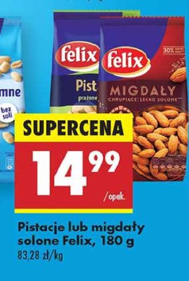 Migdały prażone i solone Felix promocja