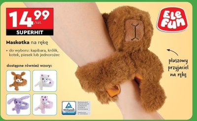 Maskotka na ręke królik Elefun promocja