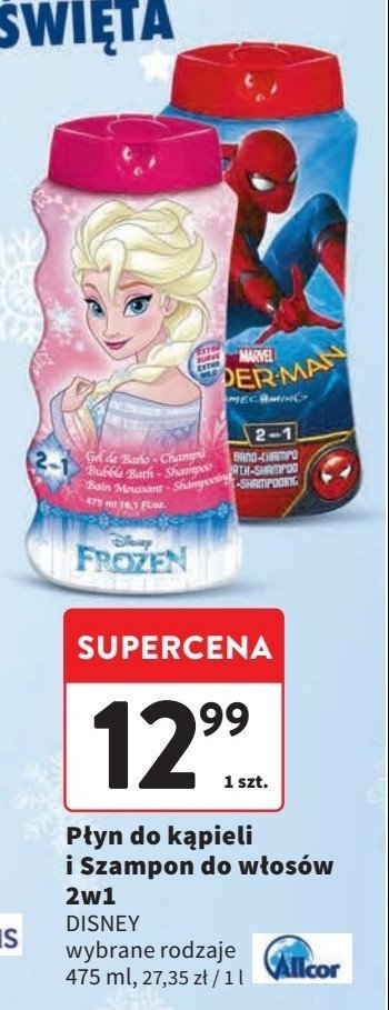 Płyn do kapieli i szampon spiderman Ep line promocja w Intermarche