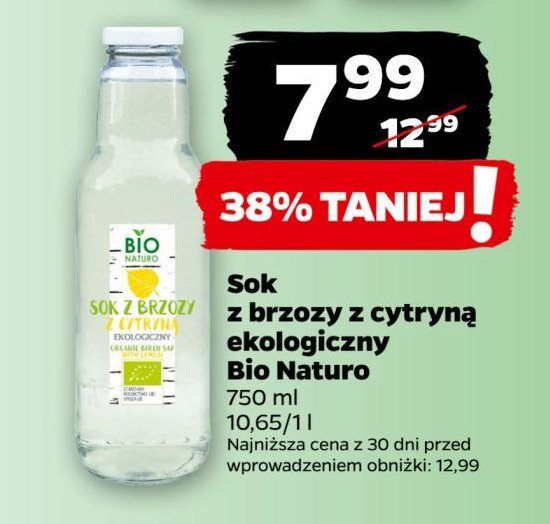 Sok z brzozy z cytryn膮 Bionaturo Bio naturo promocja