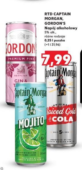 Drink CAPTAIN MORGAN SPICED GOLD & COLA promocja w Kaufland