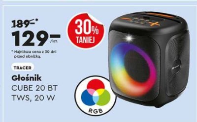 Głośnik CUBE 20 BT TWS, 20 W TRACER promocja w Biedronka