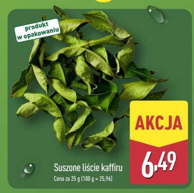 Liście kaffiru suszone promocja w Aldi