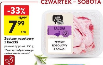 Zestaw rosołowy z kaczki pakowany po ok. 750 g promocja w Intermarche