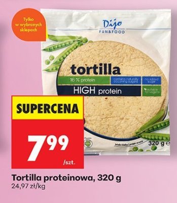 Tortilla proteinowa Dijo Foods, 320g promocja w Biedronka